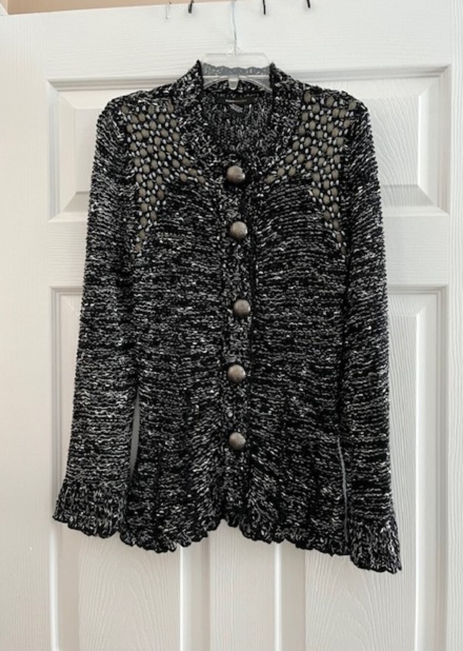 BCBGMaxAzria Black Multi Cardigan Size S